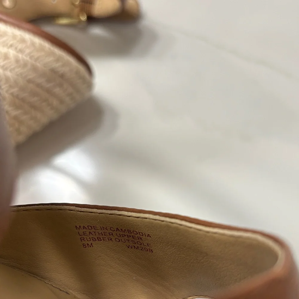 Michael Kors Tan Wedge Sandals